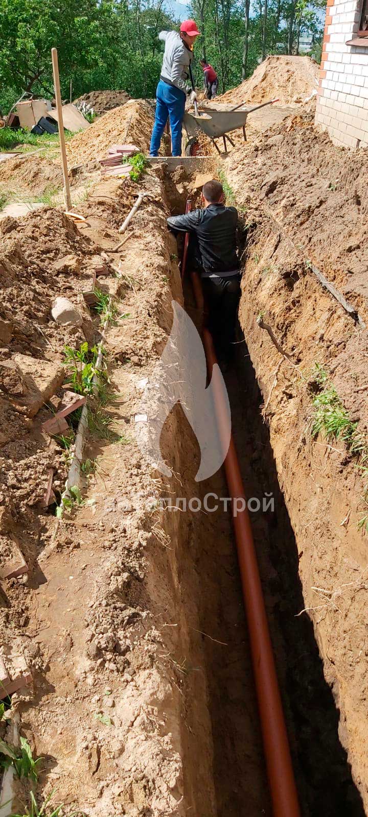 Изображение монтажа септика
